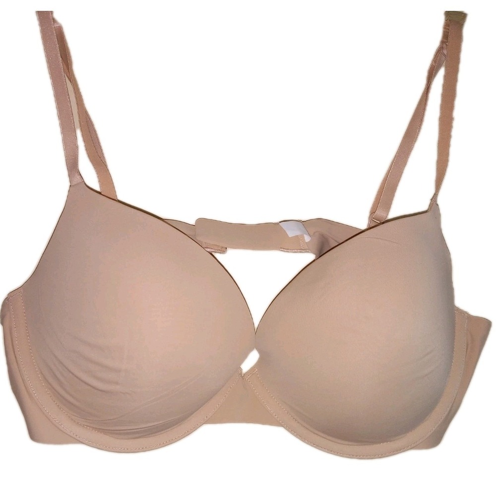 Gap Body Bra Size 34C Padded Push-Up Underwire Adjustable Clasp Beige